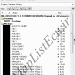 مپ لیست وینولز BOSCH ME7.4.4 TU5(9650346180)(35)