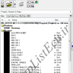 مپ لیست وینولز BOSCH ME7.4.4 TU5(9659280280)(2Oxygen)