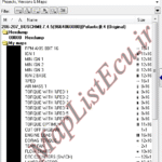 مپ لیست ایسیو BOSCH ME7.4.5(9664060080)(Pelastic)E4