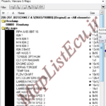 مپ لیست ایسیو BOSCH ME7.4.5(9665790880)