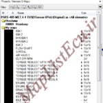 مپ لیست ایسیو BOSCH ME7.4.4 TU5(1Sensor-6Pin)