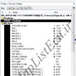 مپ لیست وینولز (23_1Sensor)Bosch ME7.4.4 (9650116680)