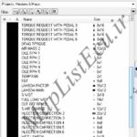 مپ لیست وینولز BOSCH ME7.4.4 TU5 (9646664380)(91) پژو ۲۰۶
