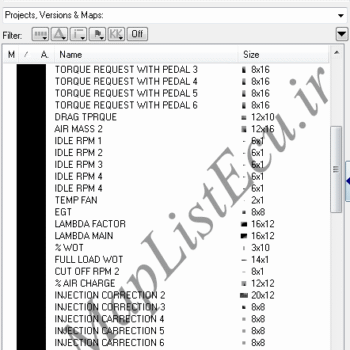 مپ لیست وینولز BOSCH ME7.4.4 TU5 (9647345280)(13)