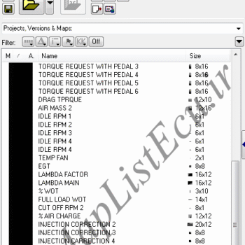 مپ لیست وینولز BOSCH ME7.4.4 TU5(9651396380)(13)