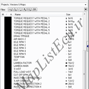 مپ لیست وینولز Bosch ME7.4.4 (9663832280)(33)