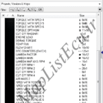 مپ لیست ایسیو BOSCH ME7.4.5(9658424980)