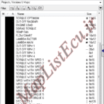 مپ لیست ایسیو BOSCH ME7.4.5(9666313980)