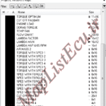 مپ لیست ایسیو BOSCH ME7.4.5(9666824780)