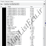مپ لیست WinOLS پژو 206 BOSCH ME7.4.4 TU5 (9644219480)