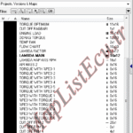 مپ لیست ایسیو BOSCH ME7.4.5(9679056580)(Flezi-Brake)