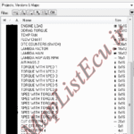 مپ لیست ایسیو BOSCH ME7.4.5(9665790880)