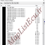 مپ لیست ایسیو BOSCH ME7.4.4 TU5(1037537430)(6Pin)E4