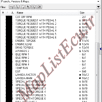 مپ لیست ایسیو BOSCH ME7.4.4 TU5(1Sensor-6Pin)