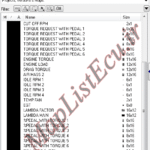 مپ لیست ایسیو BOSCH ME7.4.4 TU5(9679018180)(6Pin)E4