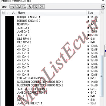 مپ لیست وینولز Bosch ME7.4.9 سورن توربو