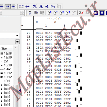مپ لیست ایسیو BOSCH ME7.4.5(9666550580)