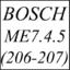 مپ لیست ایسیو BOSCH ME7.4.5 برای پژو 206 و پژو 207