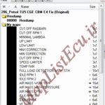 مپ لیست وینولز Petrol TU5 CGE CBM E4 Fix پژو 206