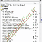 مپ لیست وینولز Bifuel XU7 CA4 CIM E4 Fix پژو 405