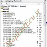 مپ لیست وینولز Bifuel XU7 CBR CIM E4 پژو 405