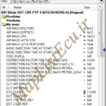 مپ لیست وینولز Bifuel XU7 CBR PTP E4(YG20240246-A) پژو 405