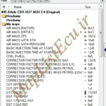 مپ لیست وینولز Bifule CBR XU7 MUX E4 پژو 405
