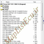 مپ لیست وینولز 405 Petrol XU7 CEE CIM E4 پژو ۴۰۵