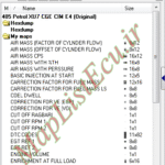 مپ لیست وینولز Petrol XU7 CGE CIM E4 پژو ۴۰۵