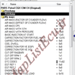 مپ لیست وینولز Petrol CGX CIM E4 پژو پارس