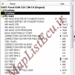 مپ لیست وینولز Petrol XUM CGX CIM E4 پژو پارس