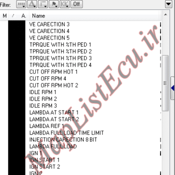 مپ لیست وینولز AECS XU7P WithCAN(20240133)FIX پارس و سورن