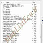 مپ لیست وینولز (YG20240236-B) Petrol XU7 CEF PTP E4 پژو ۴۰۵