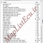 مپ لیست وینولز Petrol TU5 CGE CIM (RPM-Fix) پژو پارس