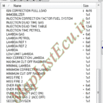 مپ لیست وینولز Bifuel XU7 CBR PTP E4(YG20240246-B) پژو 405