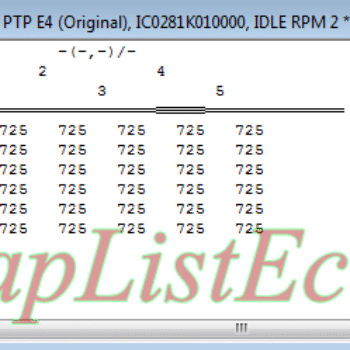 مپ لیست وینولز Petrol XU7 CEF PTP E4 پژو ۴۰۵