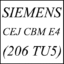 مپ لیست وینولز Petrol TU5 CEJ CBM E4(C05TRTC2) پژو 206