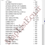 مپ لیست وینولز SSAT Bifuel E4(Flash+NoRom)P05
